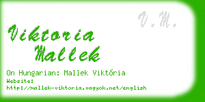 viktoria mallek business card